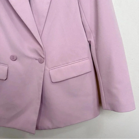 Rd  Style Womens Xsmall Oversized Lilac Double Breasted Blazer - Picture 7 of 15